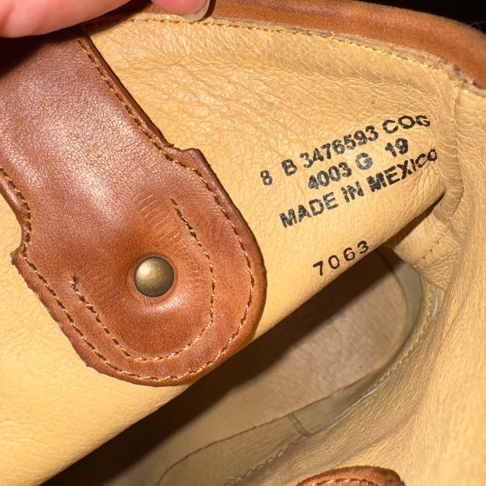 FRYE Chestnut Leather Ankle Booties - Picture 5 of 6